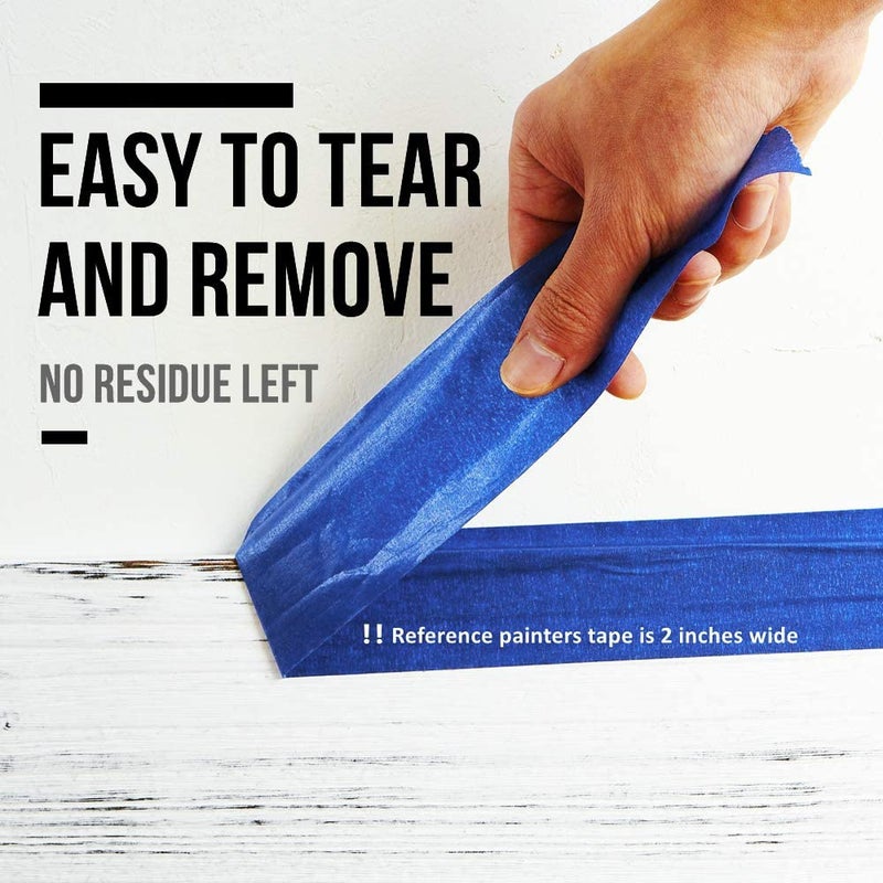 Lichamp 10-Piece Blue Painters Tape 1 inch, Blue Masking Tape Bulk Multi Pack, 1 inch x 55 Yards x 10 Rolls (550 Total Yards) - Image 4